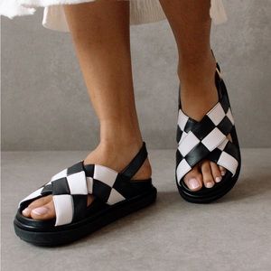 Alohas Scacchi Marshmallow Checkered Sandal